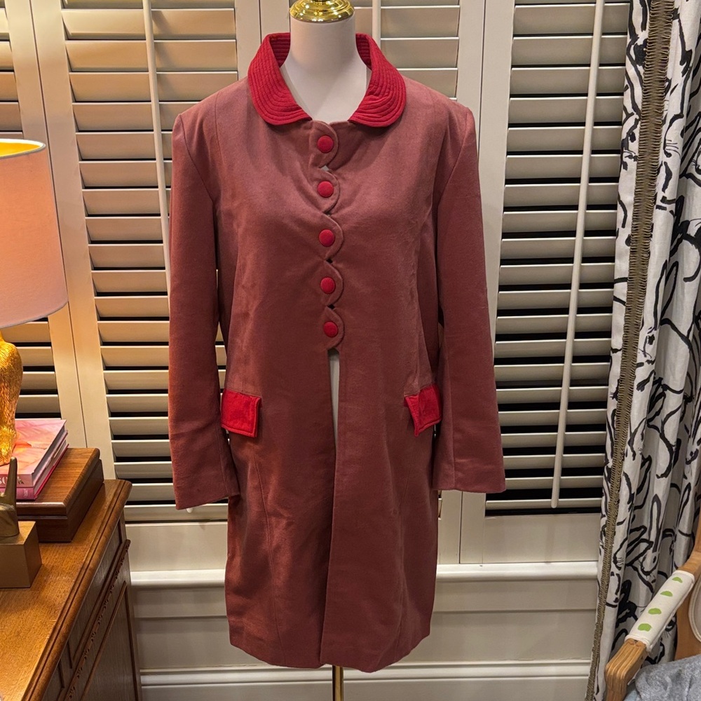 Jenna Busch Inspired Trench Coat with Button Accents
